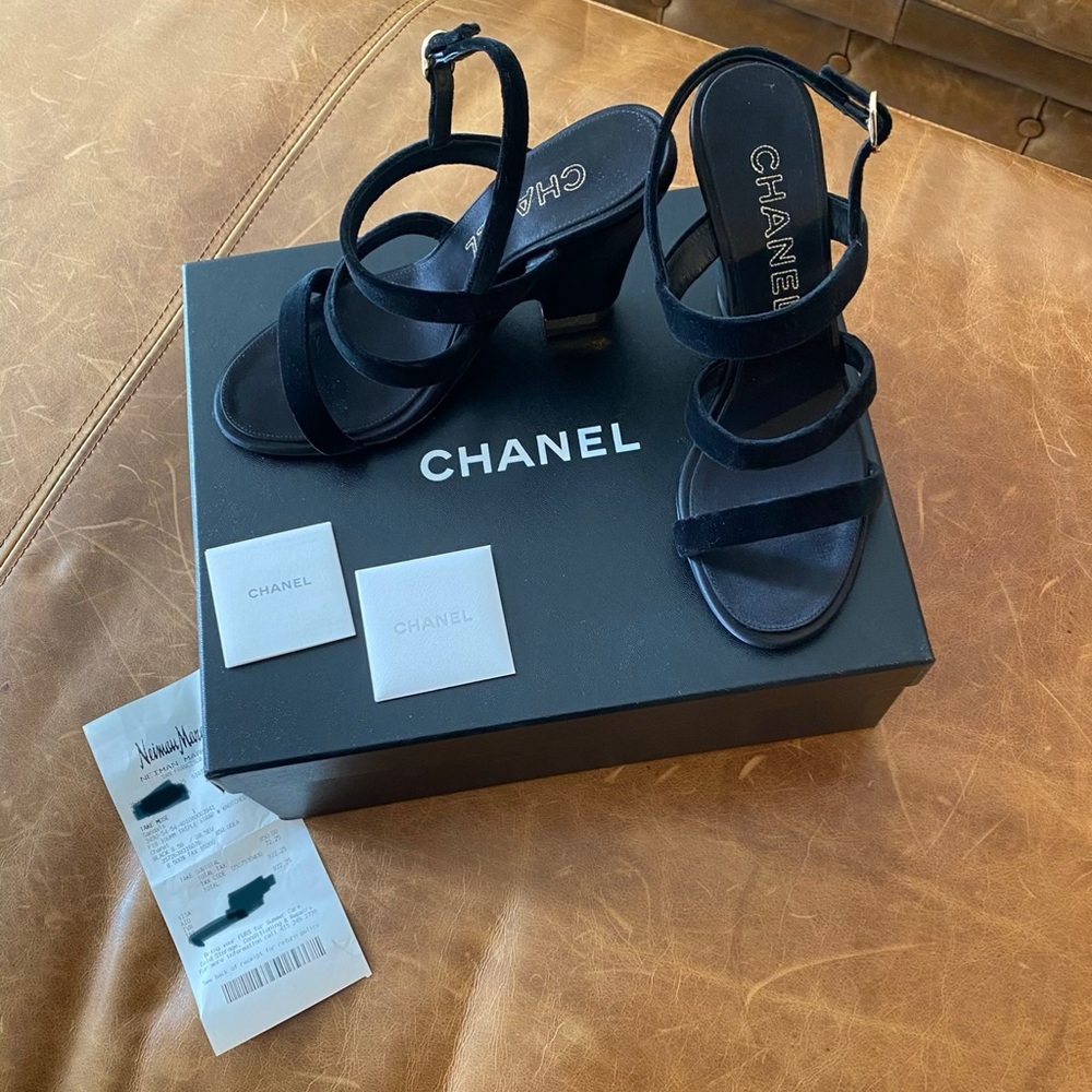 Chanel wedge heel shoes.